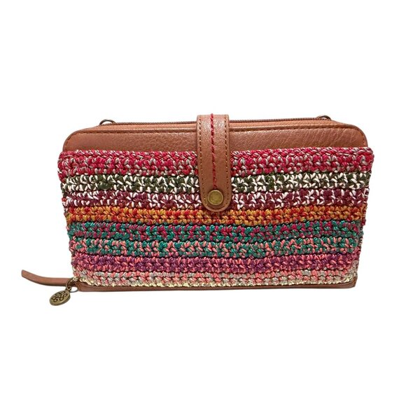 The Sak Sunset Stripe Classics Tote Purse Bag Iris Large Smartphone Wallet - Picture 3 of 12